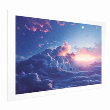 Artgeist Poster - Noćni koncert u planinama: oblaci obasjani posljednjim zrakama sunca