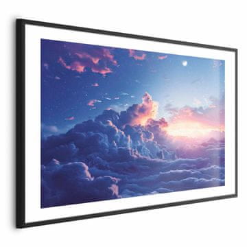 Artgeist Poster - Noćni koncert u planinama: oblaci obasjani posljednjim zrakama sunca