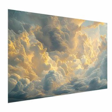 Artgeist Poster - Posljednji dah dana: oblaci obasjani večernjim sjajem