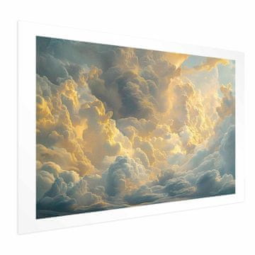 Artgeist Poster - Posljednji dah dana: oblaci obasjani večernjim sjajem