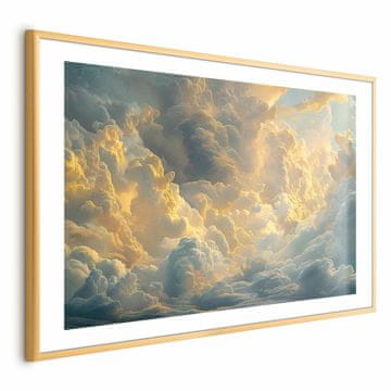 Artgeist Poster - Posljednji dah dana: oblaci obasjani večernjim sjajem