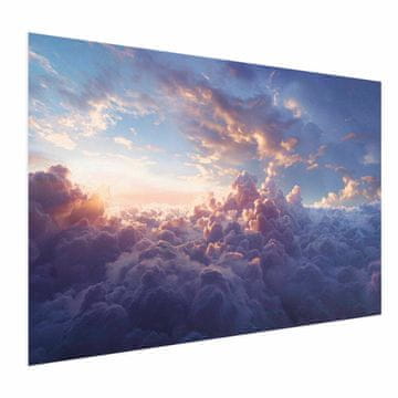 Artgeist Poster - Sunce u skrivanju: Zlatno lice neba iznad oblačnog mora