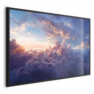 Artgeist Poster - Sunce u skrivanju: Zlatno lice neba iznad oblačnog mora