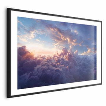 Artgeist Poster - Sunce u skrivanju: Zlatno lice neba iznad oblačnog mora
