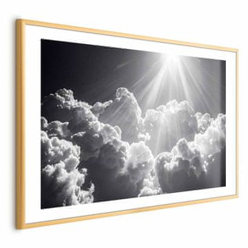 Artgeist Poster - Nada u oblacima: Inspirativne zrake sunčeve svjetlosti - Probudite emocije