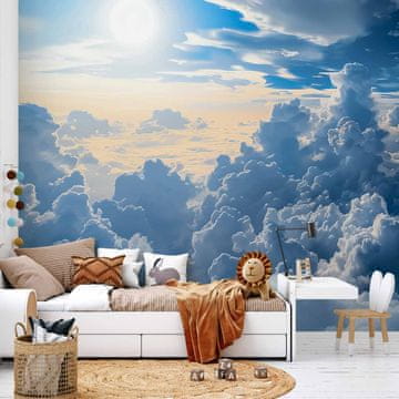 Artgeist Fototapeta - Simfonija svjetlosti: Sunce i oblaci u harmoniji na prekrasnom nebu