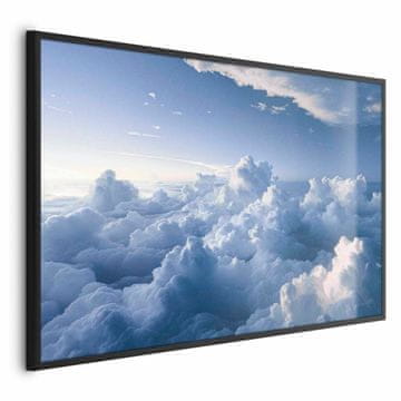Artgeist Poster - Nebo: Zrake koje osvjetljavaju pahuljaste formacije oblaka