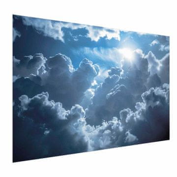 Artgeist Poster - Animirani krajolik: Sunce se bori s oblacima