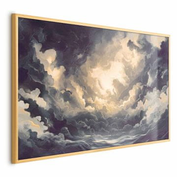 Artgeist Poster - Epska igra svjetlosti: Sunce se bori za prevlast nad oblacima