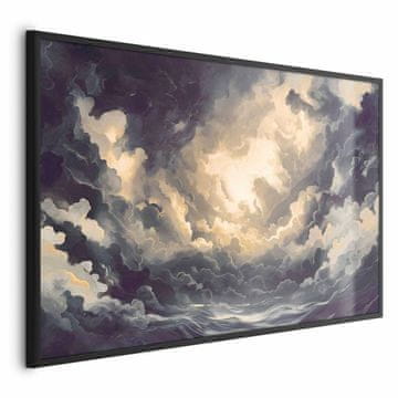 Artgeist Poster - Epska igra svjetlosti: Sunce se bori za prevlast nad oblacima