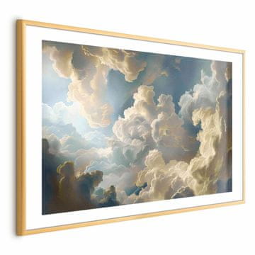 Artgeist Poster - Sunce i sjene: Kazališna prirodna predstava visoko iznad Zemlje