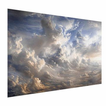 Artgeist Poster - Zlatni odsjaji na oblacima koji najavljuju sumrak
