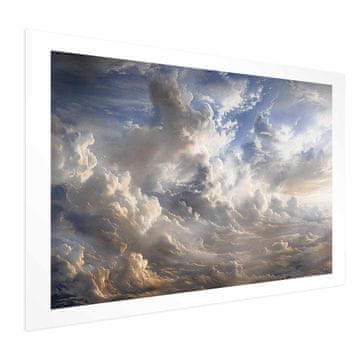 Artgeist Poster - Zlatni odsjaji na oblacima koji najavljuju sumrak