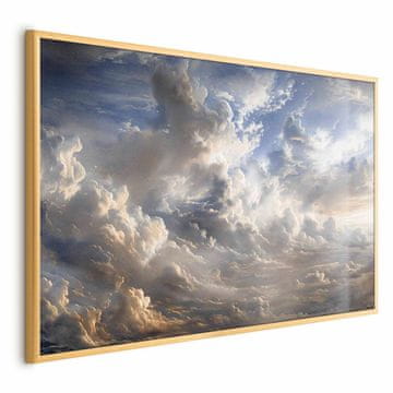 Artgeist Poster - Zlatni odsjaji na oblacima koji najavljuju sumrak
