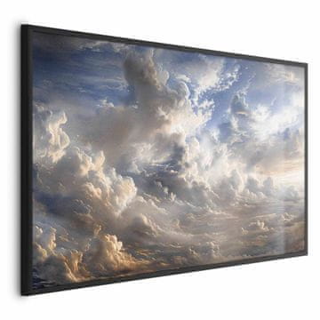 Artgeist Poster - Zlatni odsjaji na oblacima koji najavljuju sumrak