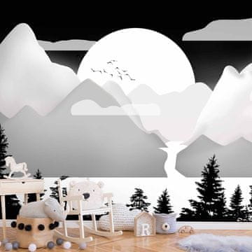 Artgeist Fototapeta - Pejzaž u zalasku sunca - druga varijanta