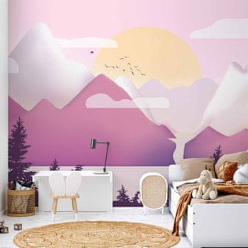 Artgeist Fototapeta - Pejzaž u zalasku sunca - treća varijanta