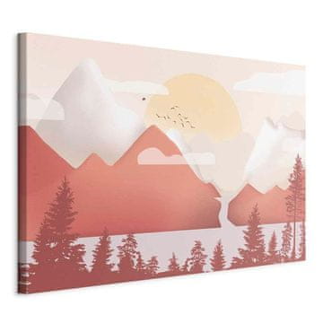 Artgeist Slika - Pejzaž u zalazak sunca (1 dio) širine