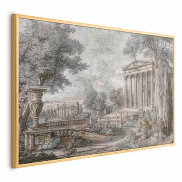 Artgeist Poster - Hram na brdu - Grčka arhitektura u prigušenim bojama