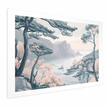 Artgeist Poster - Plava obala u nježnim bojama