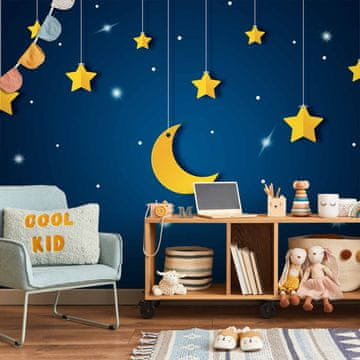 Artgeist Foto tapeta - Nebo - krajolik noćnog neba sa zvijezdama i mjesecom za djecu