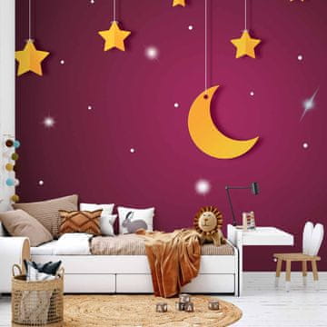 Artgeist Foto tapeta - Nebo - krajolik ljubičastog neba noću sa zvijezdama za djecu