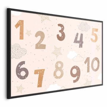 Artgeist Poster - Brojevi s padajućim snijegom
