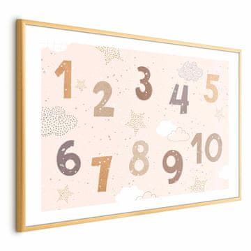 Artgeist Poster - Brojevi s padajućim snijegom