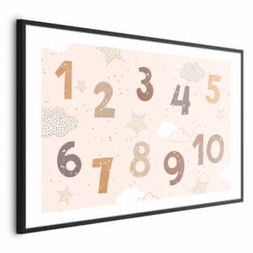 Artgeist Poster - Brojevi s padajućim snijegom