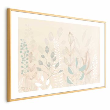 Artgeist Poster - Pastelno-bež proplanak