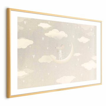 Artgeist Poster - Miš na Mjesecu