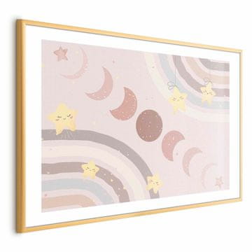 Artgeist Poster - Mjesečeve mijene s dugom