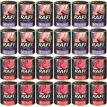 DOLINA NOTECI Rafi mokra hrana za pse MIX okusa 24 x 800 g