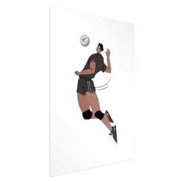 Artgeist Poster - Odbojkaš na svijetloj pozadini - ilustracija