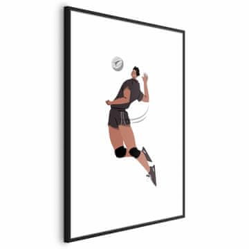 Artgeist Poster - Odbojkaš na svijetloj pozadini - ilustracija