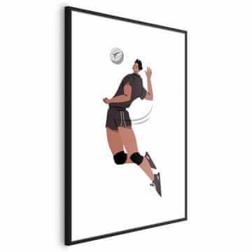 Artgeist Poster - Odbojkaš na svijetloj pozadini - ilustracija
