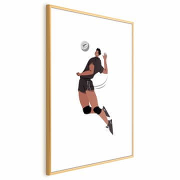 Artgeist Poster - Odbojkaš na svijetloj pozadini - ilustracija