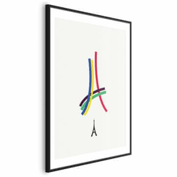 Artgeist Poster - Eiffelov toranj - šarene grafike - apstraktno