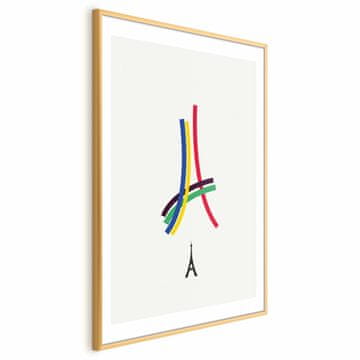 Artgeist Poster - Eiffelov toranj - šarene grafike - apstraktno