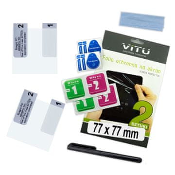 It 2 kom Zaštitna folija 77 mm 7,7 cm 4,3" za telefon pametni telefon GPS kvadratna