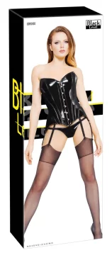 Black Level - Seksi vinilni korzet s podvezicama veličine S