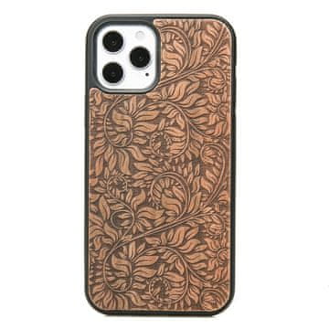 bewood Drvena maskica s motivom lišća jablane za iPhone 12 / 12 Pro