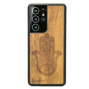bewood Drvena maska HAMSA IMBUIA za Samsung Galaxy S21 Ultra