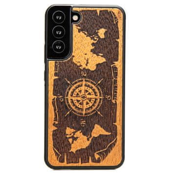 bewood Drvena maskica za Samsung Galaxy S22 Plus RUŽA VJETROVA MERBAU