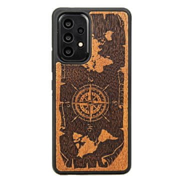 bewood Drvena futrola za Samsung Galaxy A73 5G RUŽA VJETROVA MERBAU