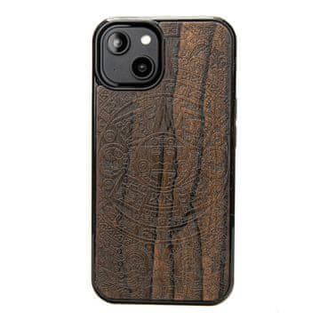 bewood drvena futrola za iPhone 14 s astečkim kalendarom i zirkonicom