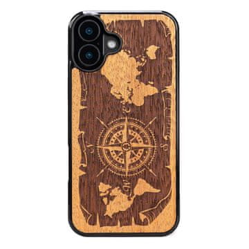 bewood drvena maskica za iPhone 16 Plus RUŽA VJETROVA MERBAU