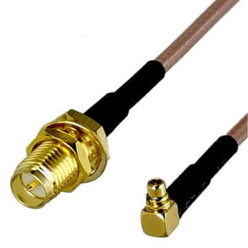 Pigtail MMCX RA utikač / SMA-RP utičnica RG178 5 cm
