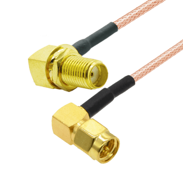 Pigtail SMA utikač RA / SMA utičnica RA RG316 2m