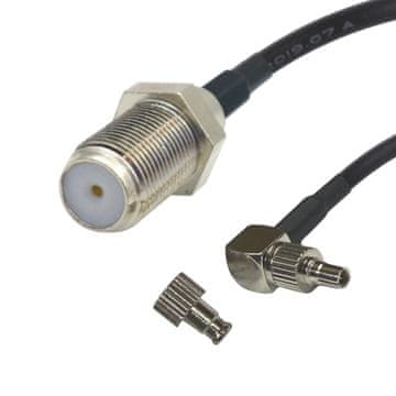 Pigtail CRC9 TS9 / Ž utičnica TWIX 15cm RG174